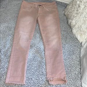 AE cropped jeggings in light pink, size 2